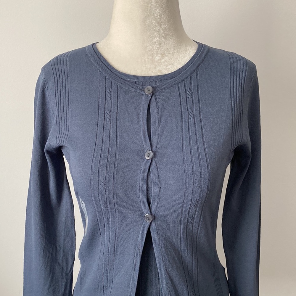 Co-Ord Rib-Knit Cardigan Sweater Set - Picture 3 of 11